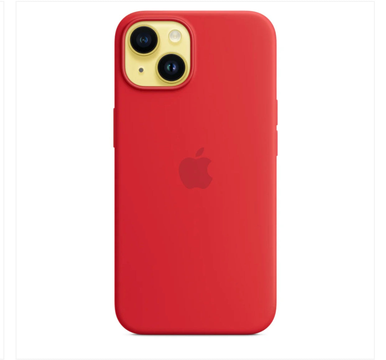 iPhone red liquid silicone case with micro velvet cloth inside