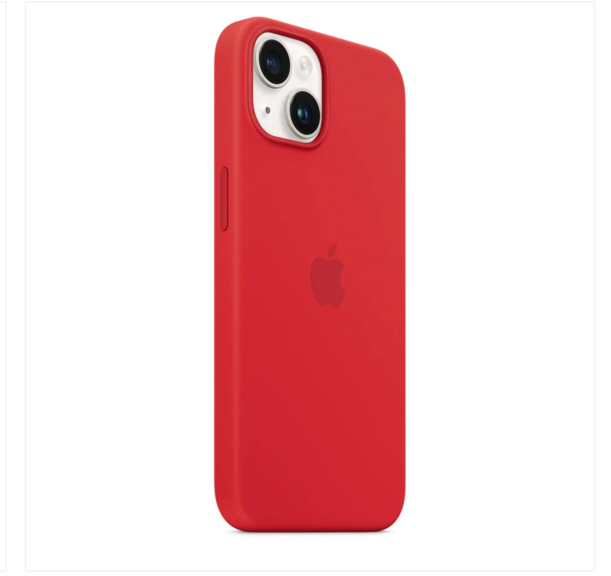 iPhone red liquid silicone case with micro velvet cloth inside