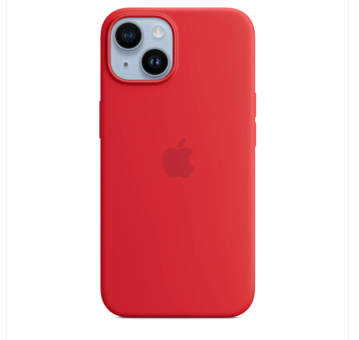 iPhone red liquid silicone case with micro velvet cloth inside